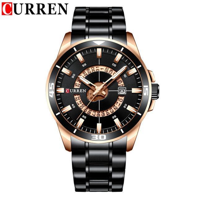 Men's  Modern Sports Waterproof Watch Luxury Unique Design  Fluorescent Hands Perfect Gift Stevvex