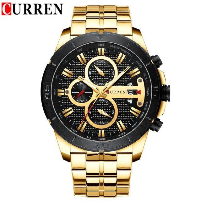 Men's Waterproof  Watch With Chronometers Day View And Fluorescent Hands Unique  Luxury Design  Perfect Gift Stevvex