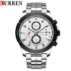 Men's Waterproof  Watch With Chronometers Day View And Fluorescent Hands Unique  Luxury Design  Perfect Gift Stevvex