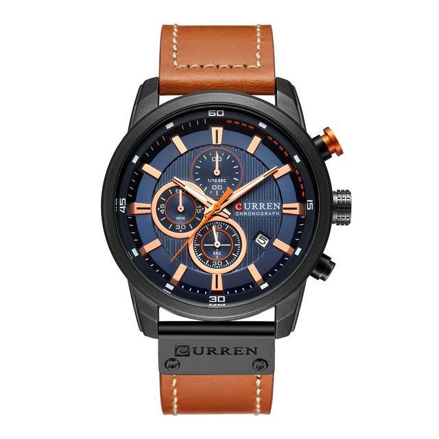 Men's Waterproof Elegant Sport Watch With Chronometers Day View, Leather  Belts And Hardlex Scratch Resistant Glass Perfect Gift For Him Stevvex