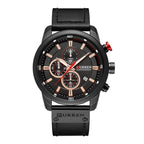 Men's Waterproof Elegant Sport Watch With Chronometers Day View, Leather  Belts And Hardlex Scratch Resistant Glass Perfect Gift For Him Stevvex