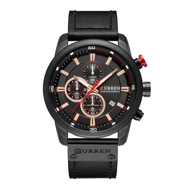 Men's Waterproof Elegant Sport Watch With Chronometers Day View, Leather  Belts And Hardlex Scratch Resistant Glass Perfect Gift For Him Stevvex
