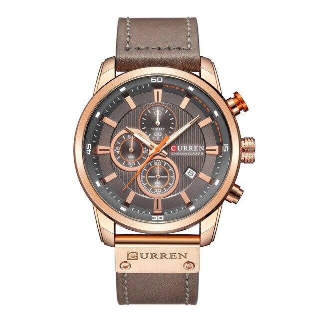 Men's Waterproof Elegant Sport Watch With Chronometers Day View, Leather  Belts And Hardlex Scratch Resistant Glass Perfect Gift For Him Stevvex
