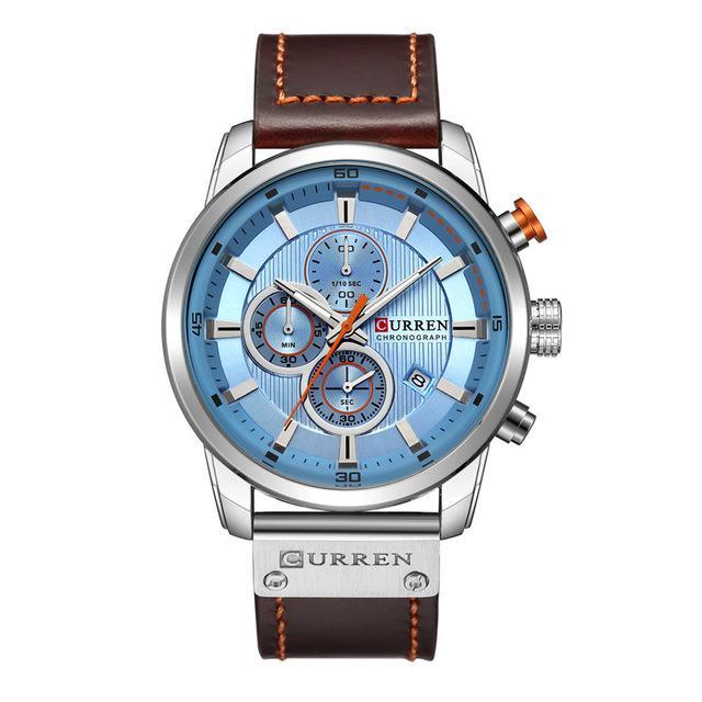 Men's Waterproof Elegant Sport Watch With Chronometers Day View, Leather  Belts And Hardlex Scratch Resistant Glass Perfect Gift For Him Stevvex
