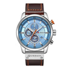 Men's Waterproof Elegant Sport Watch With Chronometers Day View, Leather  Belts And Hardlex Scratch Resistant Glass Perfect Gift For Him Stevvex