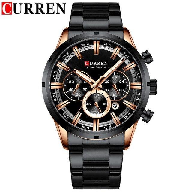 Men's Sports  Waterproof Stainless Steel Watch With Chronometers And Special Date Display Unique Design Perfect Gift Stevvex