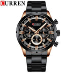 Men's Sports  Waterproof Stainless Steel Watch With Chronometers And Special Date Display Unique Design Perfect Gift Stevvex