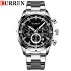 Men's Sports  Waterproof Stainless Steel Watch With Chronometers And Special Date Display Unique Design Perfect Gift Stevvex