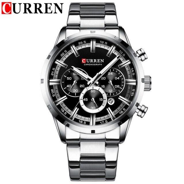 Men's Sports  Waterproof Stainless Steel Watch With Chronometers And Special Date Display Unique Design Perfect Gift Stevvex