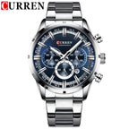 Men's Sports  Waterproof Stainless Steel Watch With Chronometers And Special Date Display Unique Design Perfect Gift Stevvex