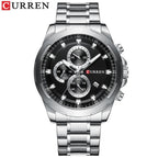 Men's  Water Resistant Watch With Chronometers Day View Unique Design Perfect Gift Stevvex