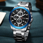Men's  Water Resistant Watch With Chronometers Day View Unique Design Perfect Gift Stevvex