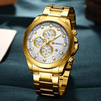 Men's  Water Resistant Watch With Chronometers Day View Unique Design Perfect Gift Stevvex