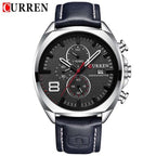 Men's Retro Square-Round Waterproof Watch With Chronometers And Leather Belts Excellent Design Perfect Gift Stevvex