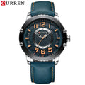 Men's Waterproof  Sport Watch With Leather  Belts  And Large Numbers Details Unique Design Perfect Gift Stevvex