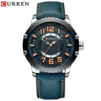 Men's Waterproof  Sport Watch With Leather  Belts  And Large Numbers Details Unique Design Perfect Gift Stevvex