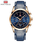 Black Luxury Men Watch Waterproof Multifunction Quartz Wrist Watches Elegant Leather Strap Sport Design Stevvex