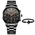 Men's Waterproof  Watch With Chronometers And Date Display Unique Design Perfect Gift Stevvex