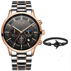 Men's Waterproof  Watch With Chronometers And Date Display Unique Design Perfect Gift Stevvex