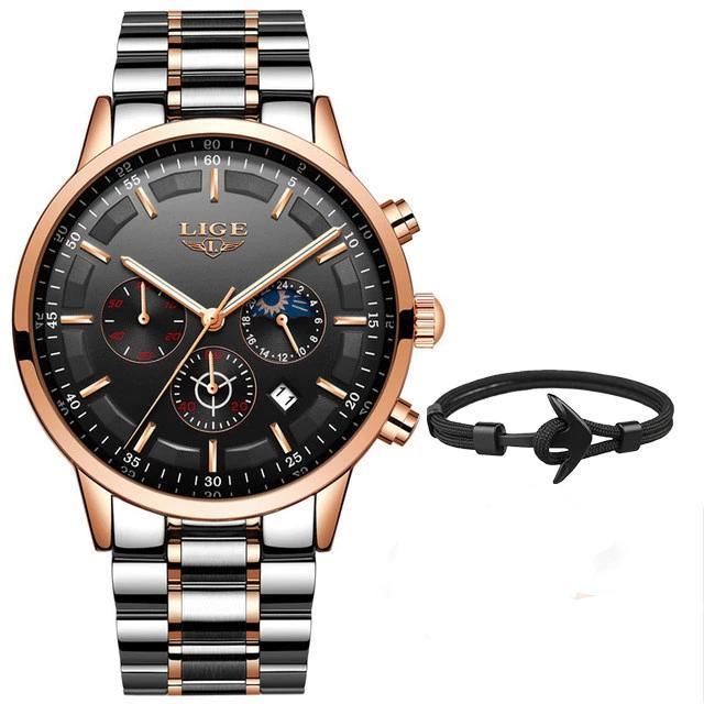 Men's Waterproof  Watch With Chronometers And Date Display Unique Design Perfect Gift Stevvex