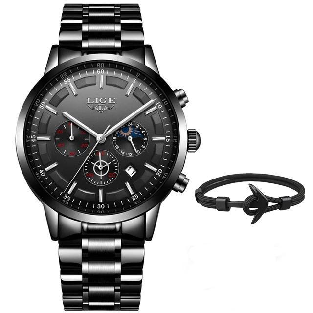Men's Waterproof  Watch With Chronometers And Date Display Unique Design Perfect Gift Stevvex