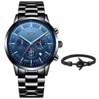 Men's Waterproof  Watch With Chronometers And Date Display Unique Design Perfect Gift Stevvex