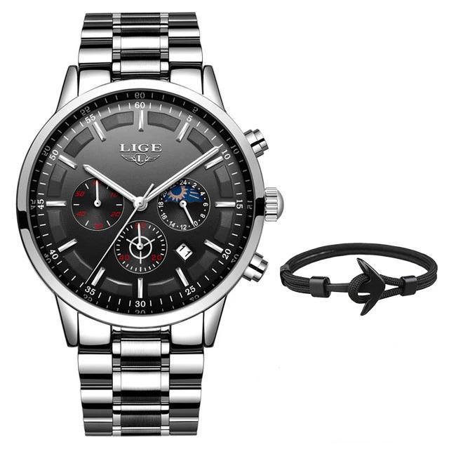Men's Waterproof  Watch With Chronometers And Date Display Unique Design Perfect Gift Stevvex
