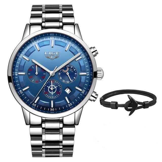 Men's Waterproof  Watch With Chronometers And Date Display Unique Design Perfect Gift Stevvex