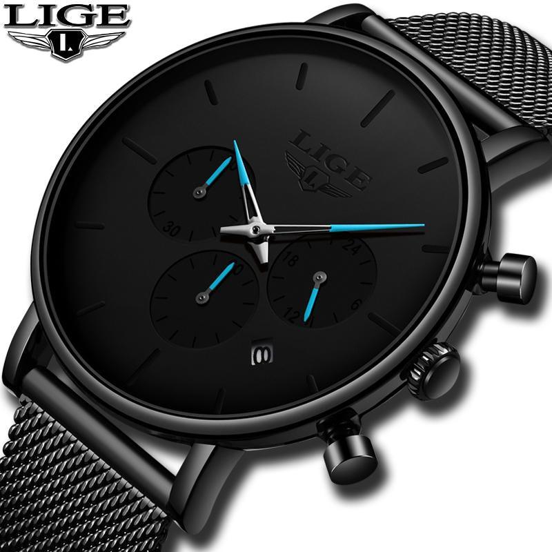 Men's Elegant Waterproof  Watch With Chronometers And Color Hands Unique Design Excellent Look Stevvex