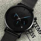 Men's Elegant Waterproof  Watch With Chronometers And Color Hands Unique Design Excellent Look Stevvex