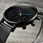 Men's Elegant Waterproof  Watch With Chronometers And Color Hands Unique Design Excellent Look Stevvex
