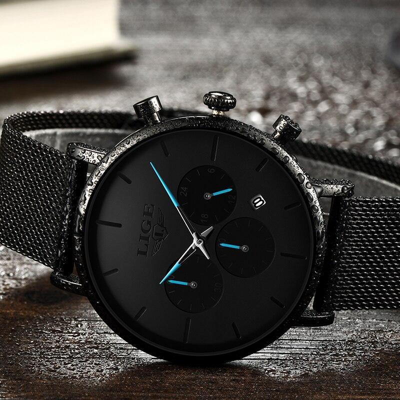 Men's Elegant Waterproof  Watch With Chronometers And Color Hands Unique Design Excellent Look Stevvex