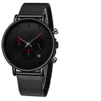 Men's Elegant Waterproof  Watch With Chronometers And Color Hands Unique Design Excellent Look Stevvex