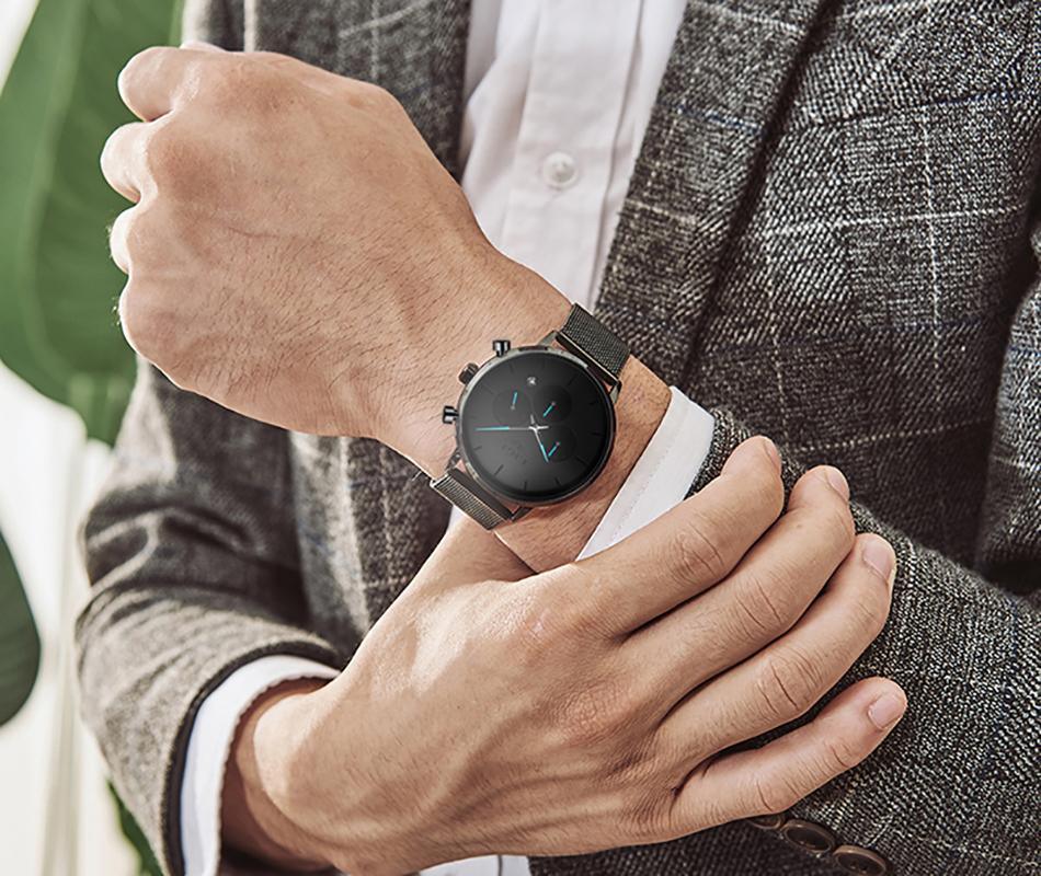 Men's Elegant Waterproof  Watch With Chronometers And Color Hands Unique Design Excellent Look Stevvex