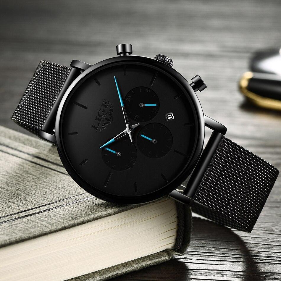 Men's Elegant Waterproof  Watch With Chronometers And Color Hands Unique Design Excellent Look Stevvex