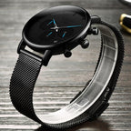 Men's Elegant Waterproof  Watch With Chronometers And Color Hands Unique Design Excellent Look Stevvex