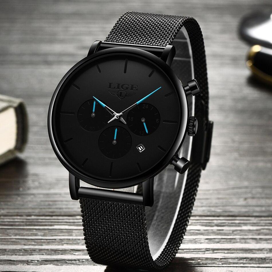 Men's Elegant Waterproof  Watch With Chronometers And Color Hands Unique Design Excellent Look Stevvex