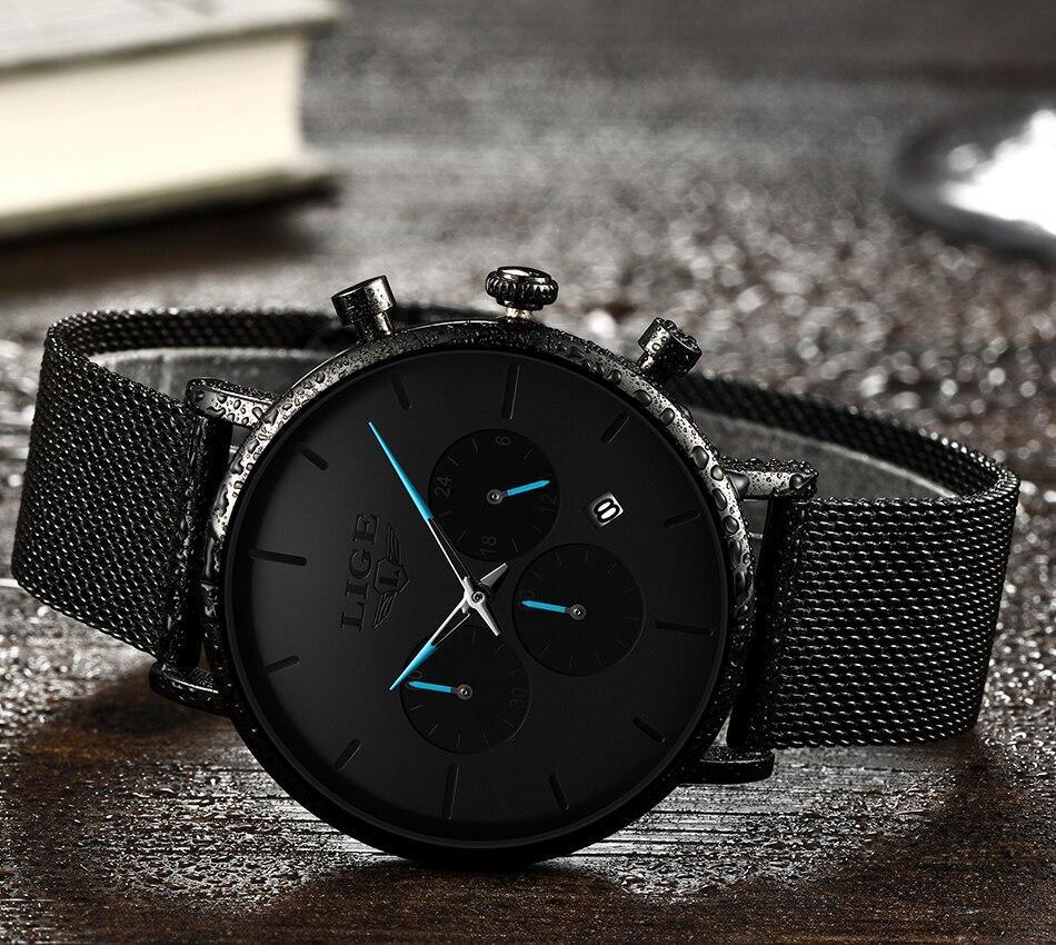 Men's Elegant Waterproof  Watch With Chronometers And Color Hands Unique Design Excellent Look Stevvex