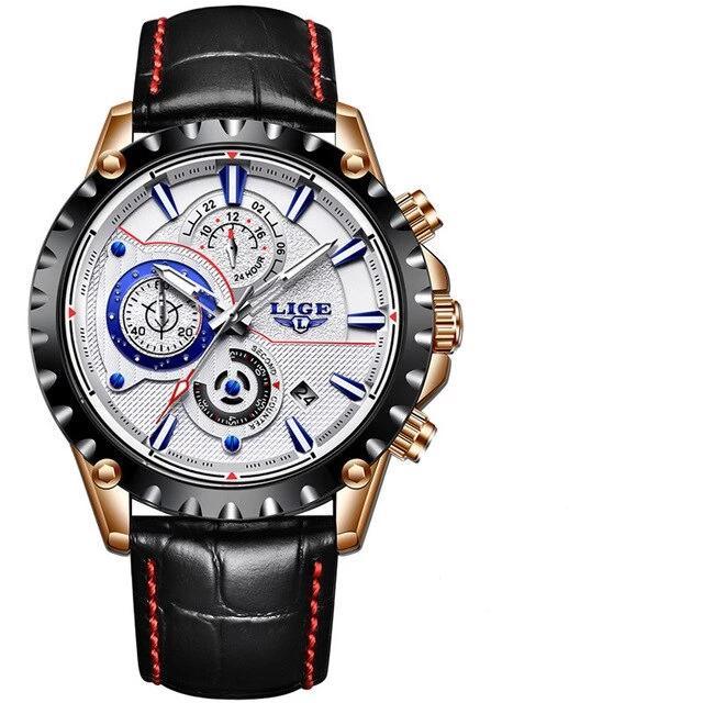 Business Elegant Men's  Watch With Chronometers Day View  Fluorescent Hands Excellent Look Unique Design Perfect Gift For Your Man Stevvex