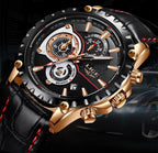 Business Elegant Men's  Watch With Chronometers Day View  Fluorescent Hands Excellent Look Unique Design Perfect Gift For Your Man Stevvex