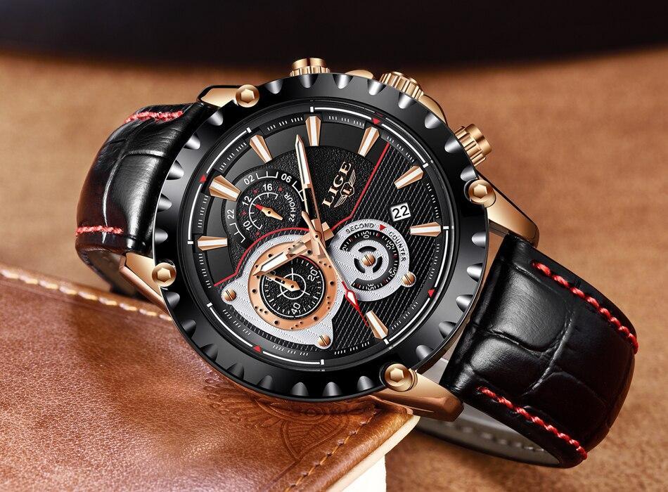 Business Elegant Men's  Watch With Chronometers Day View  Fluorescent Hands Excellent Look Unique Design Perfect Gift For Your Man Stevvex