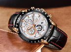 Business Elegant Men's  Watch With Chronometers Day View  Fluorescent Hands Excellent Look Unique Design Perfect Gift For Your Man Stevvex