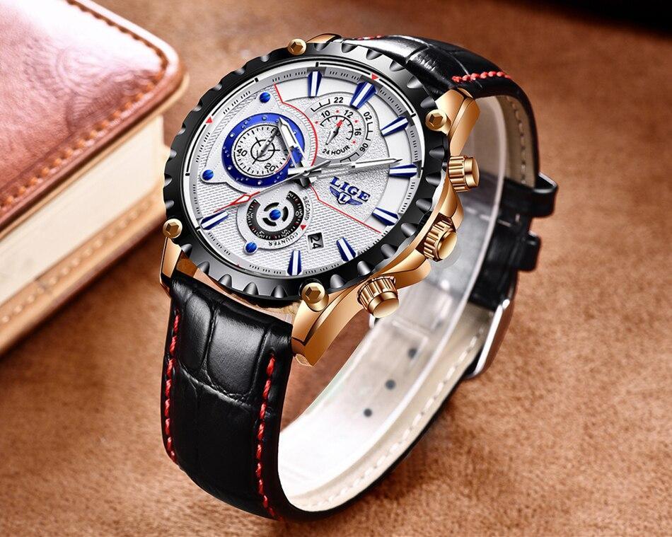 Business Elegant Men's  Watch With Chronometers Day View  Fluorescent Hands Excellent Look Unique Design Perfect Gift For Your Man Stevvex