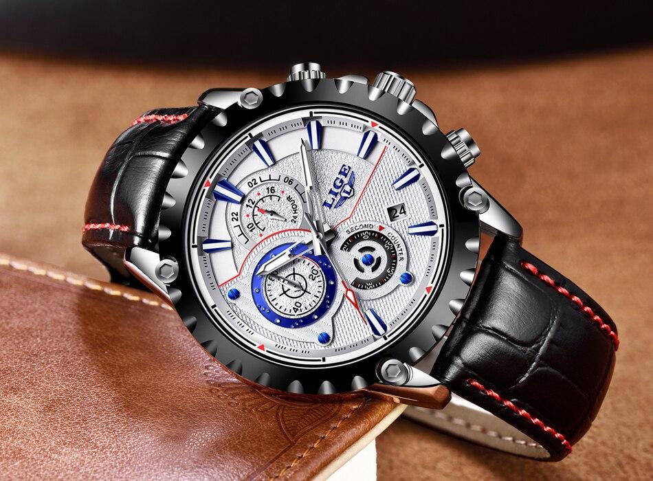 Business Elegant Men's  Watch With Chronometers Day View  Fluorescent Hands Excellent Look Unique Design Perfect Gift For Your Man Stevvex