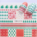 New Christmas Water Decal Nail Art Nail sticker New Year Slider Tattoo Full Cover Santa Claus Snowman Designs Xmas Decals 3D Wave Design Decoration for Women Girls Tape Nail Art Stickers Decal Decoration  Nail Art Accessories Decoration Decal