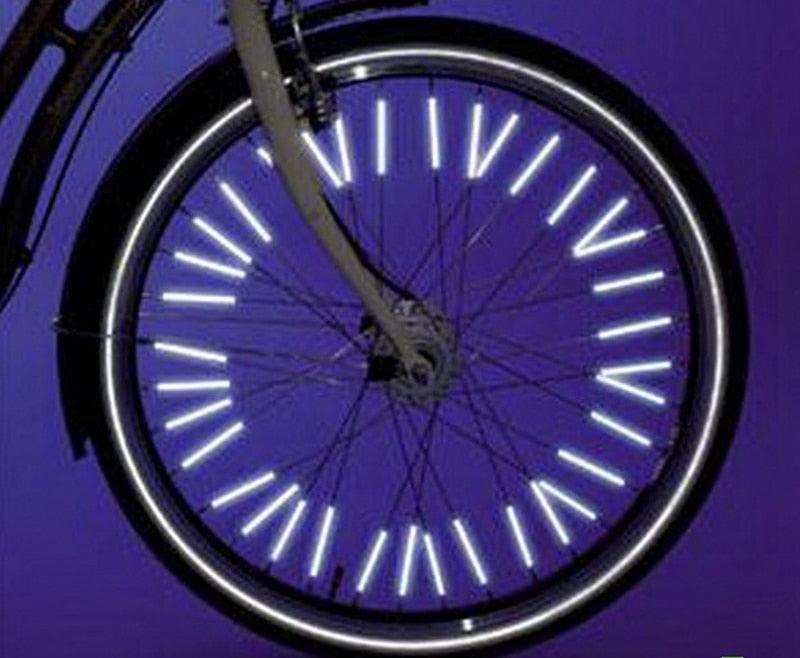 12 Pieces Bicycle Mountain Bike Riding Wheel Rim Spoke Mount Clip Tube Warning Light Strip Reflector Sets Bicycle Spoke Skins Wraps Bicycle Wheel Spoke Reflector Reflective Kids Road Mountain Bike Colorful Wheel Decoration Stevvex