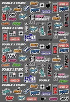 New Super Thin Self-Adhesive  Letter 3d Nail Decal Stickers Manicure Nail Art Decoration Accessories Holographic Old English Character Nail Self-Adhesive Sticker English Font Design Manicure Design Water Sliders Decorations Accessories Stevvex