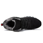 Waterproof Winter Mens Boots With Fur Warm Snow Mens Womens Boots Winter Work Casual Shoes High Top Winter Snow Boots Warm Fur Lined Winter Water-Resistan Ankle Booties Stevvex