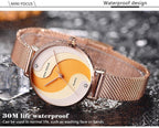 Ultra Thin Rose Gold Women Watches Fashion Analog Quartz Waterproof Wristwatches Elegant Round Design For Women Stevvex