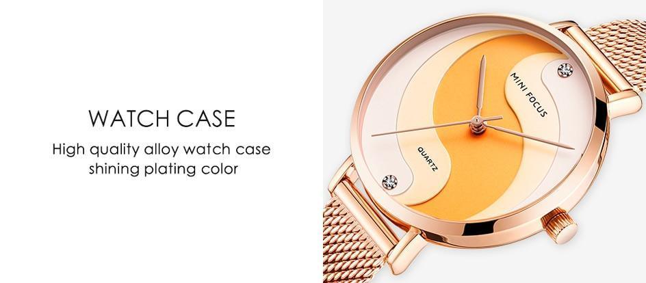 Ultra Thin Rose Gold Women Watches Fashion Analog Quartz Waterproof Wristwatches Elegant Round Design For Women Stevvex